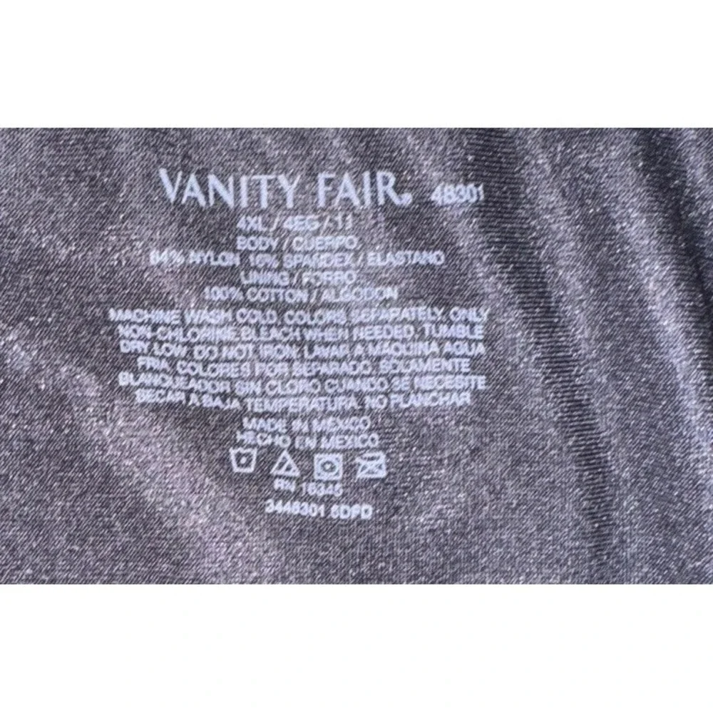 Vintage Vanity Fair Black Plus Sz 4XL XXXXL Undershapers Panty Panties‎  #48301